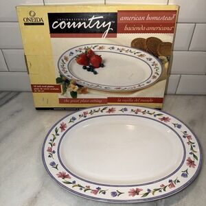 Vintage Oneida International Country 14in Oval Serving Platter ES05 New In Box